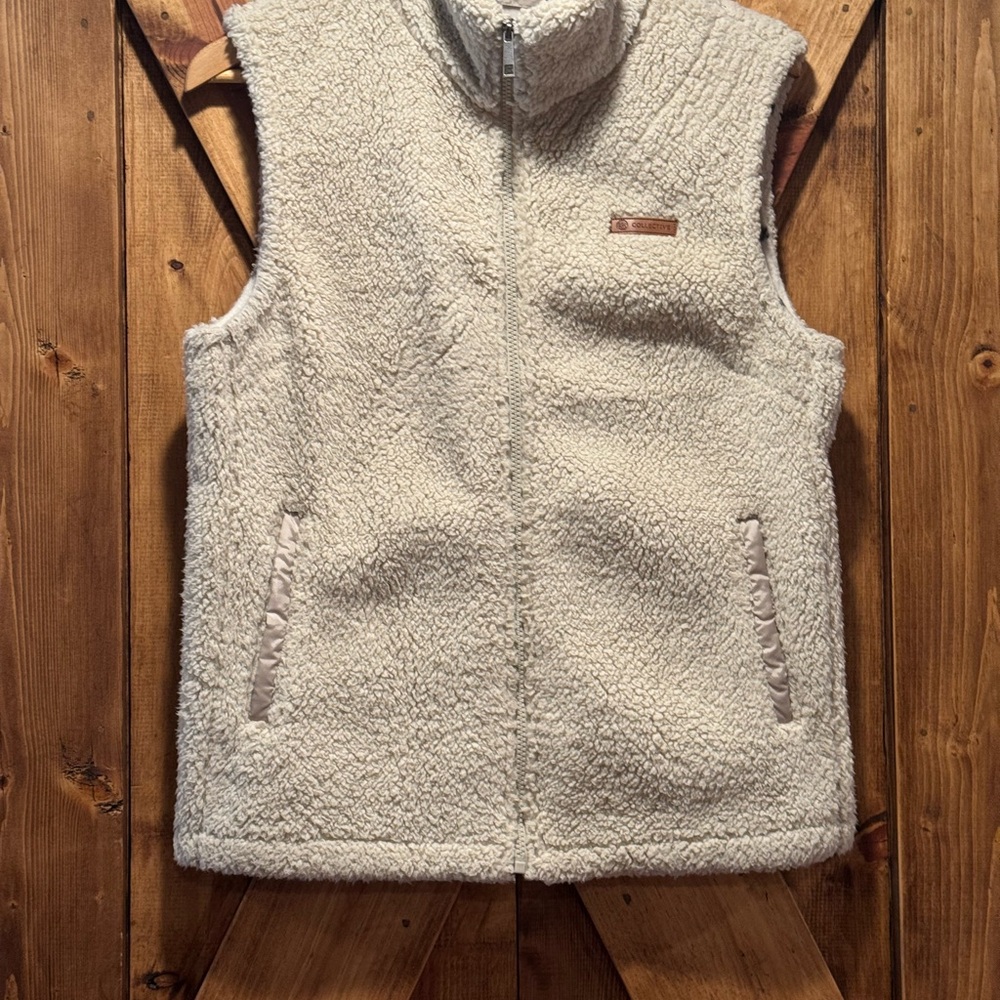 Women's Cream Sherpa Vest